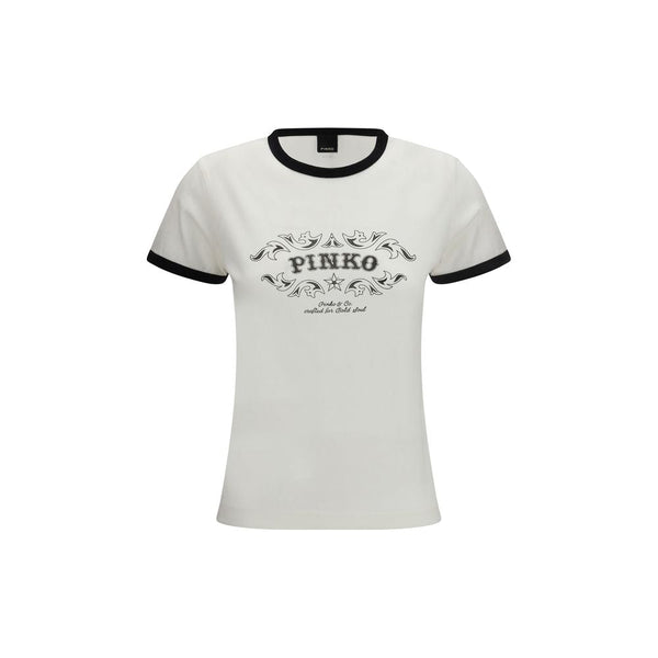 PINKO - White Cotton T-Shirt