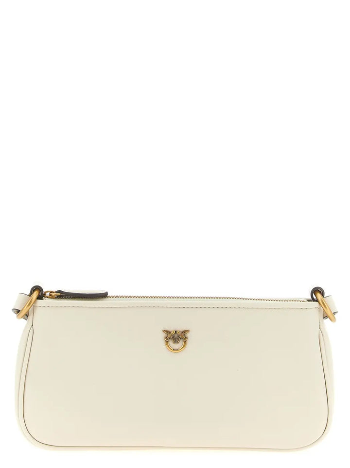 Pinko White Goatskin Crossbody Bag