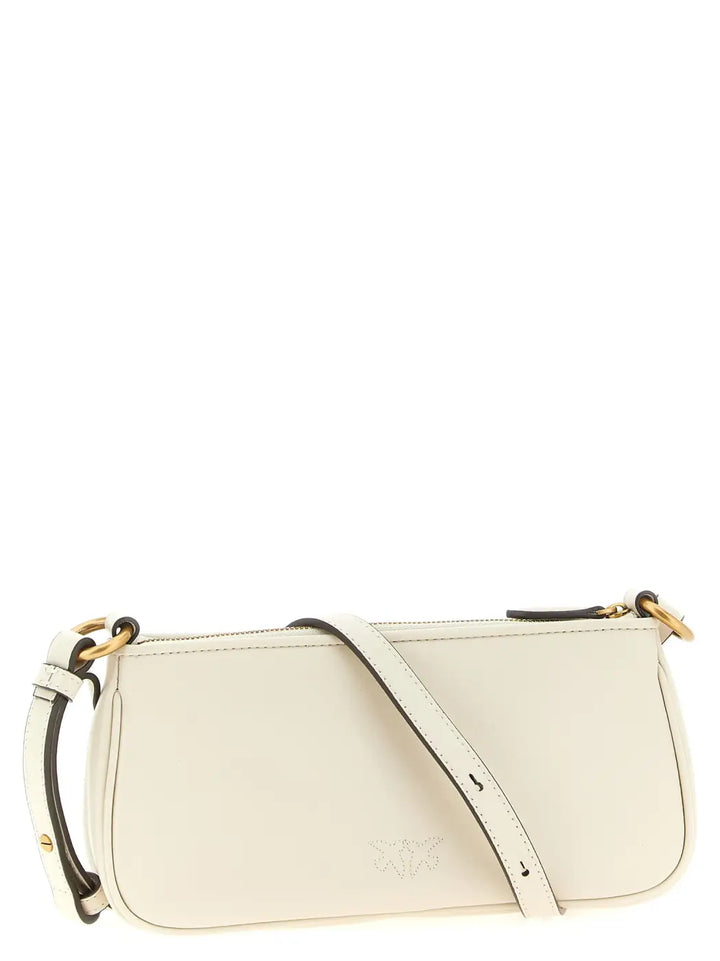 Pinko White Goatskin Crossbody Bag