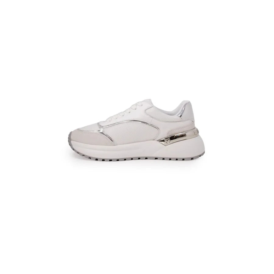 PINKO White Leather Low Top Sneakers