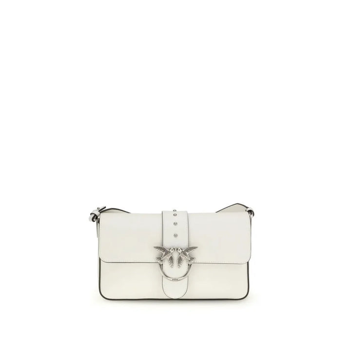 PINKO White Leather Shoulder Bag