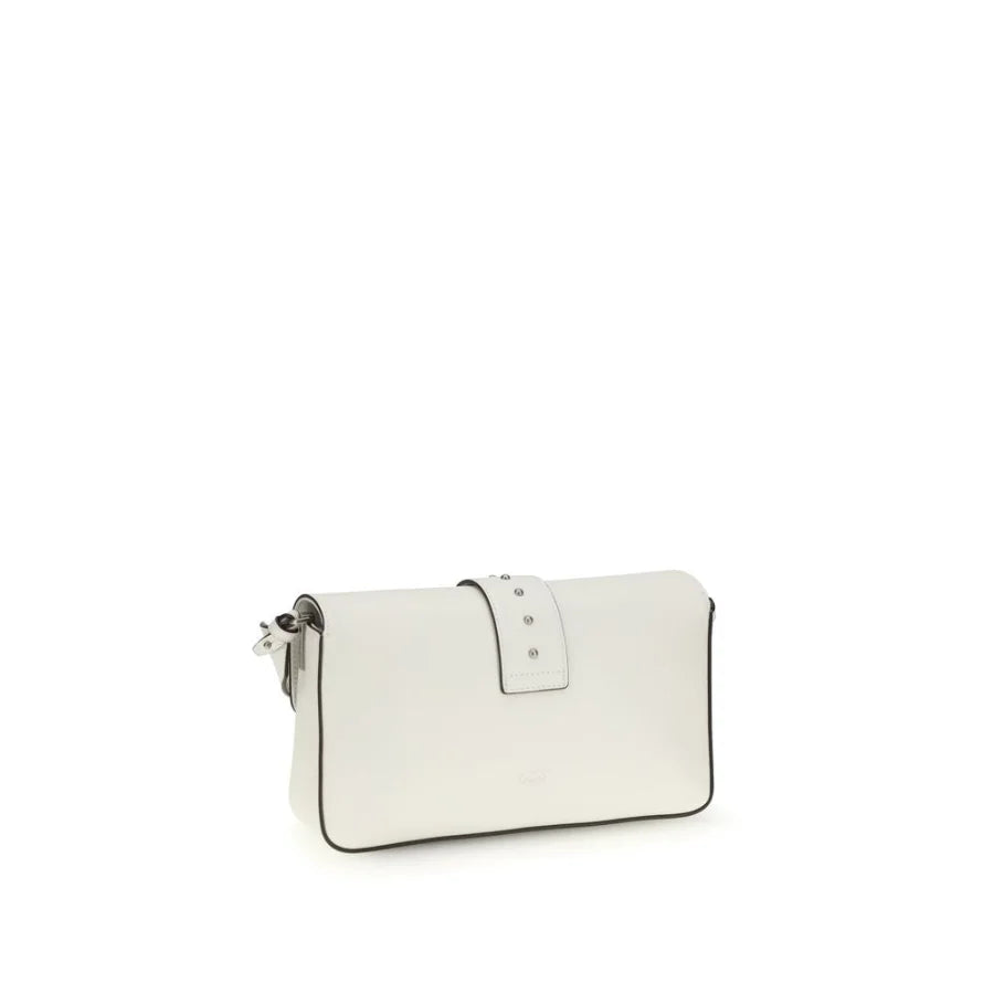 PINKO White Leather Shoulder Bag