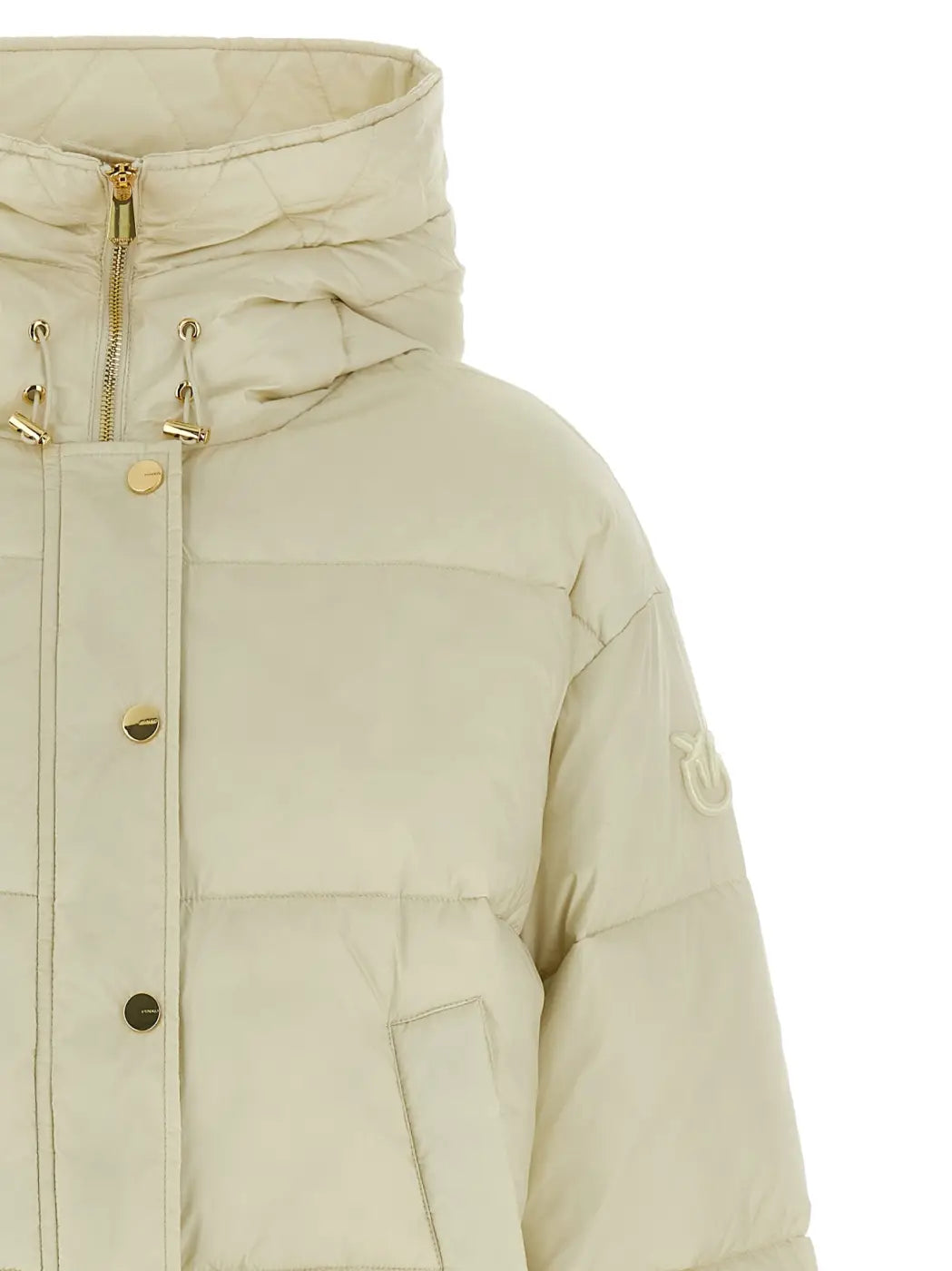 Pinko White Polyamide Full-length Jacket