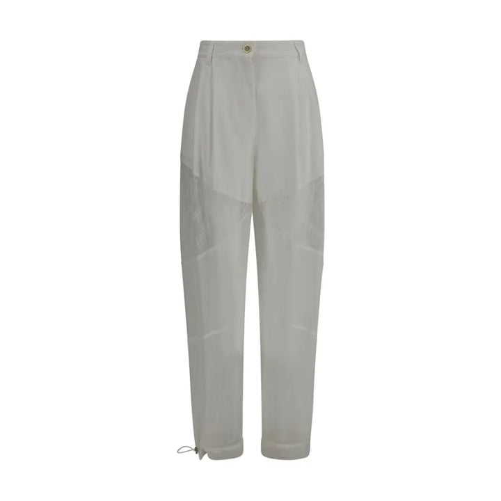 PINKO White Polyester Casual Pants