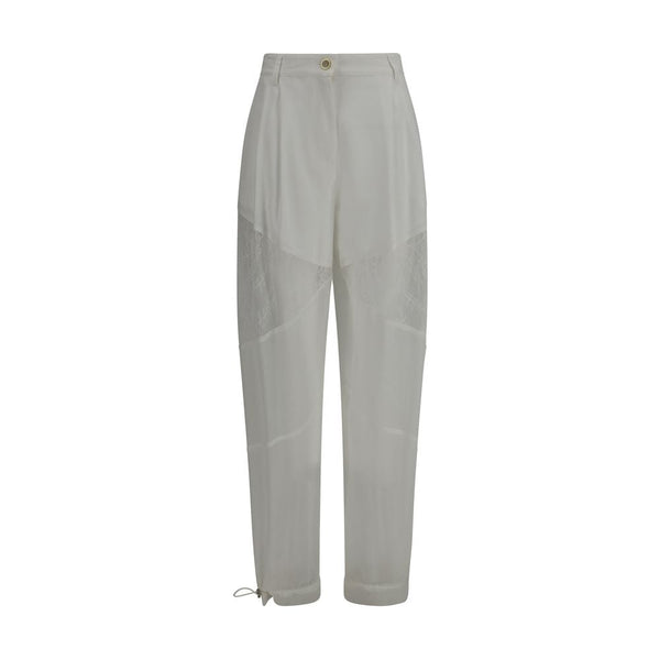 Pinko White Polyester Casual Pants