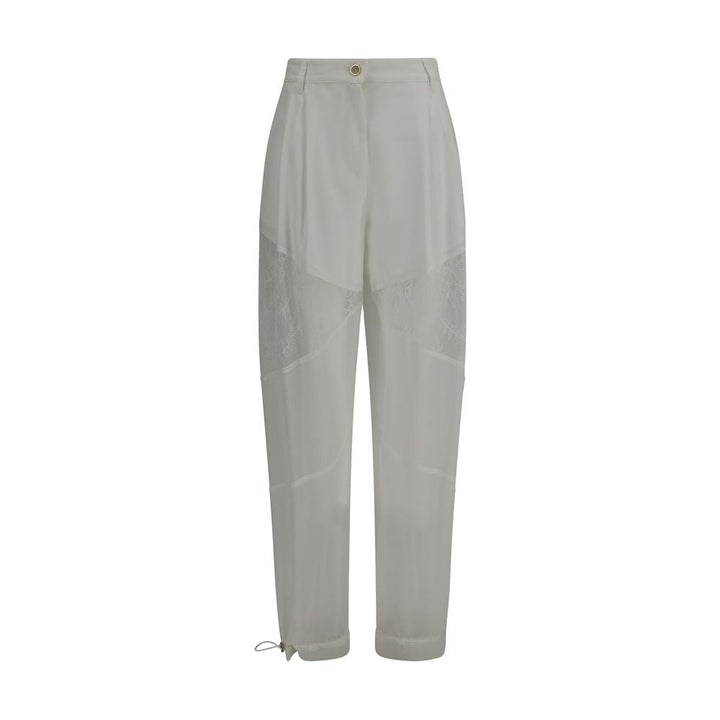 Pinko White Polyester Casual Pants