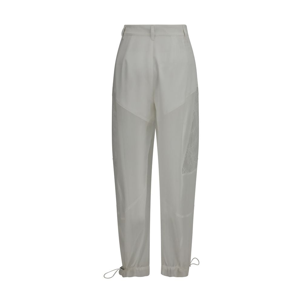 Pinko White Polyester Casual Pants