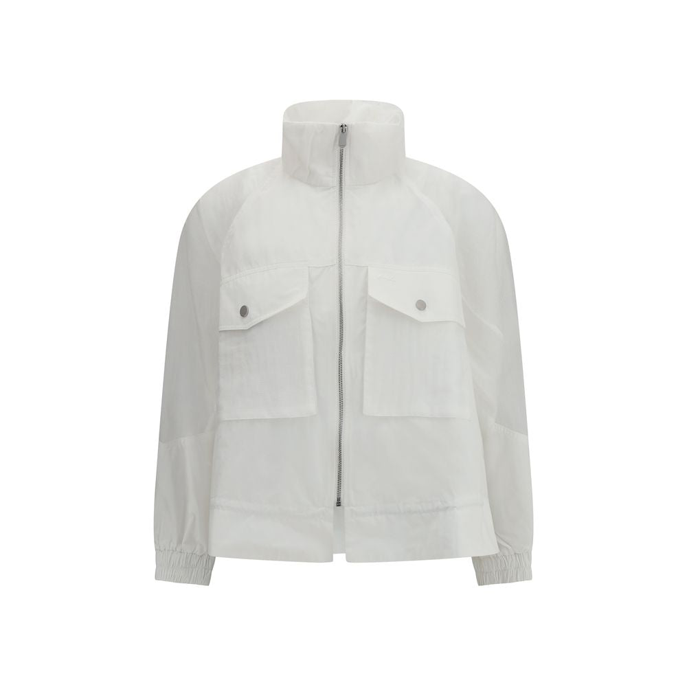 PINKO Coats &amp; Jackets - White Polyester Shell Jacket