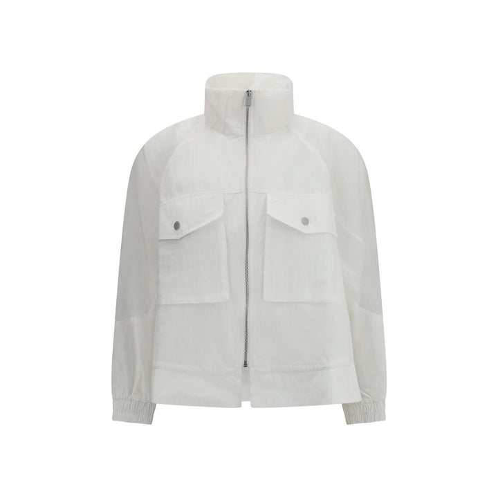 PINKO Coats &amp; Jackets - White Polyester Shell Jacket