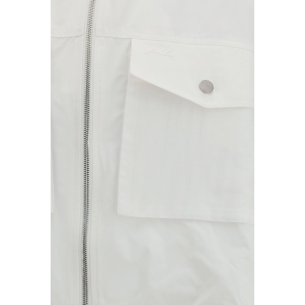 PINKO Coats &amp; Jackets - White Polyester Shell Jacket