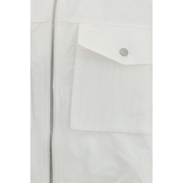 PINKO Coats &amp; Jackets - White Polyester Shell Jacket