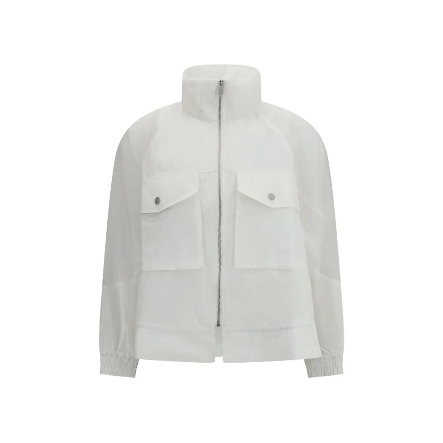 PINKO White Polyester Shell Jacket