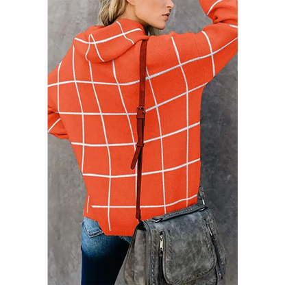 Elevate Your Look with the Plaid Turtleneck Drop Shoulder Sweater Clothing Tops Trendsi