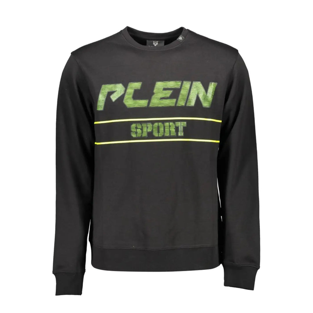 Plein Sport Black Cotton Men Sweater