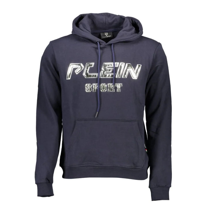 Plein Sport Blue Cotton Men’s Hooded Sweatshirt