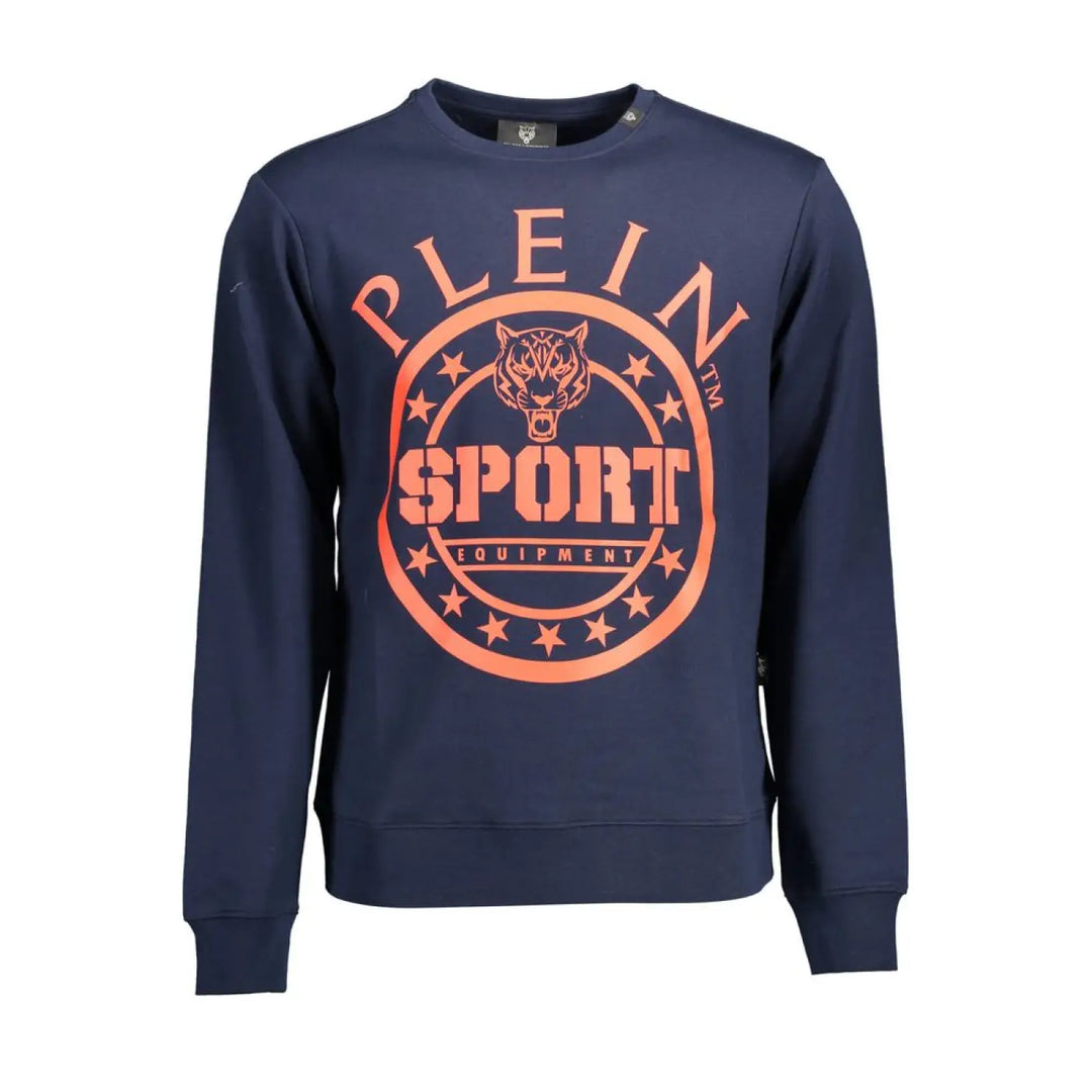 Plein Sport Blue Cotton Men’s Sweatshirt