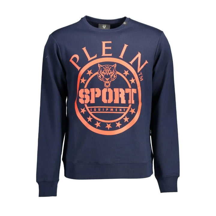 Plein Sport Blue Cotton Men’s Sweatshirt