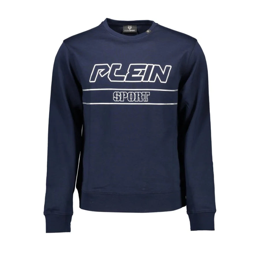 Plein Sport Blue Cotton Men’s Sweatshirt