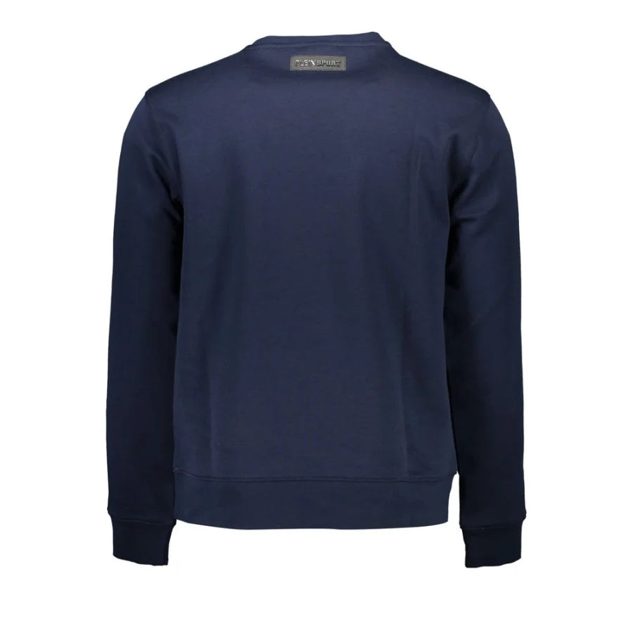 Plein Sport Blue Cotton Men’s Sweatshirt