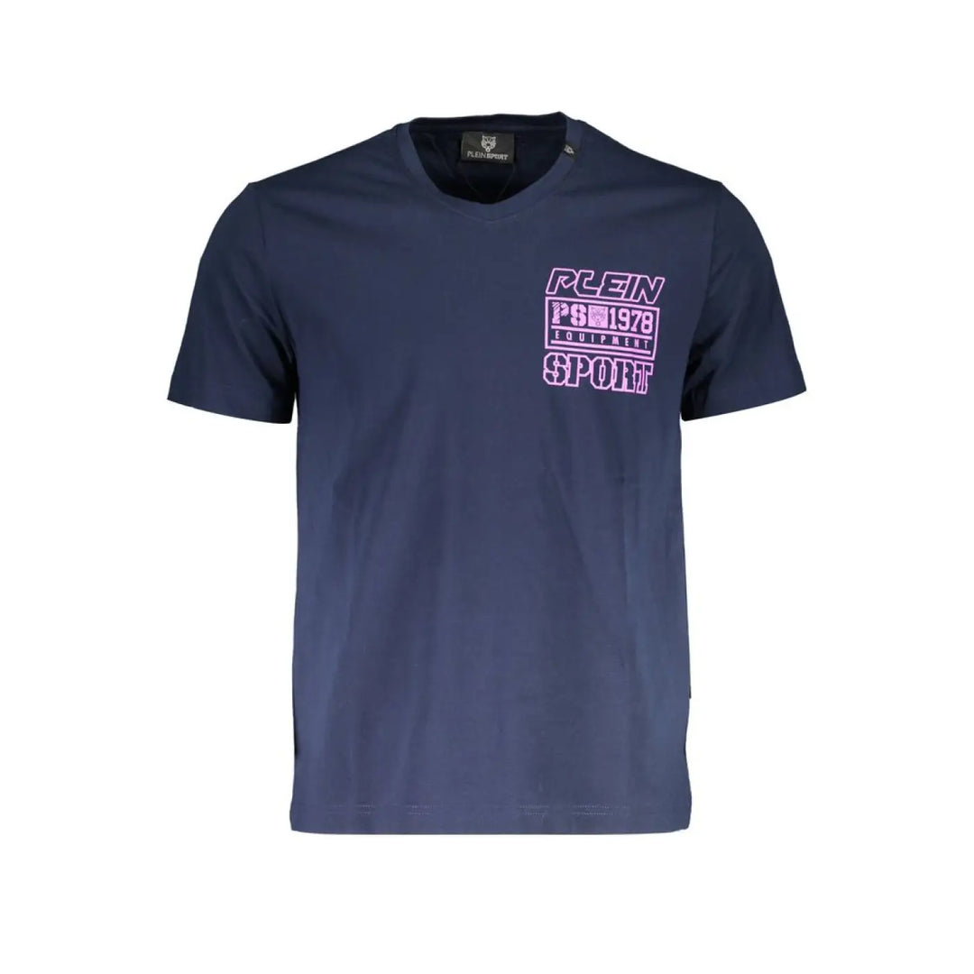 Plein Sport Blue Cotton Men’s T-Shirt