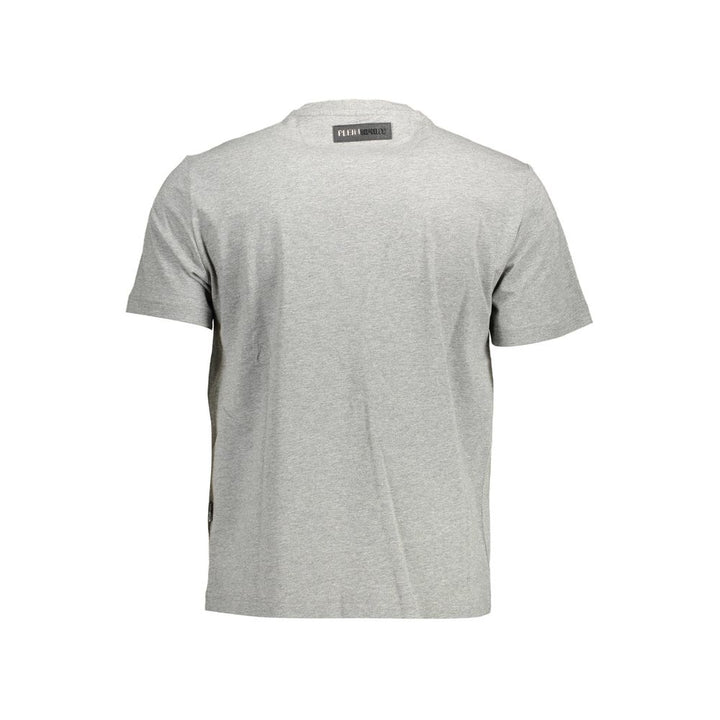 Plein Sport Gray Cotton Men T-shirt