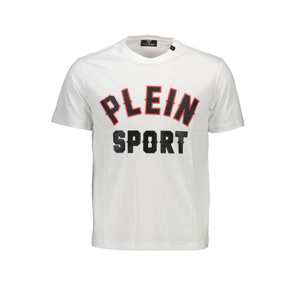 Plein Sport White Cotton Men T-shirt