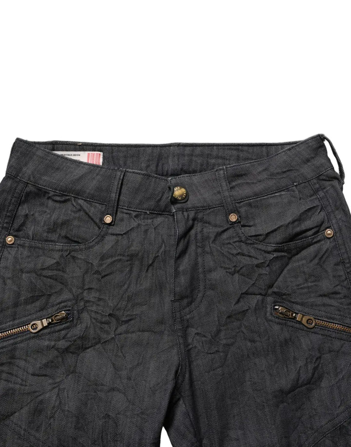 PLEIN SUD Black Cotton Mid Waist Skinny Denim Jeans