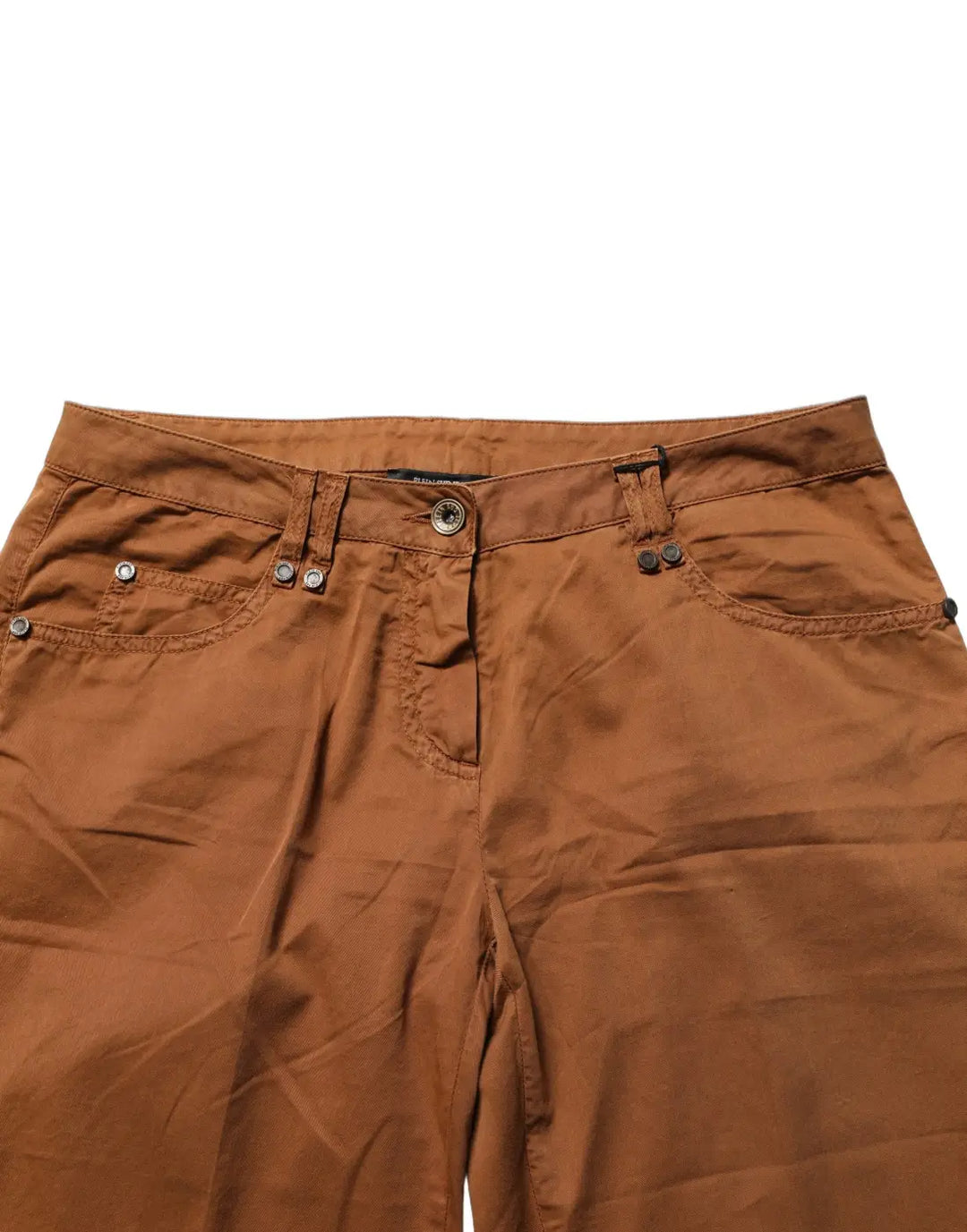 PLEIN SUD Brown Cotton Mid Waist Skinny Chino Pants
