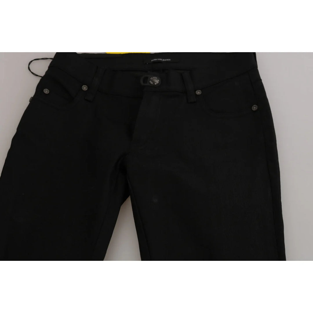 PLEIN SUD Cotton Black Mid Waist Skinny Denim Jeans
