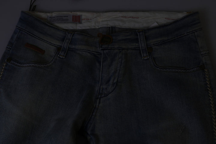 Plein Sud Light Blue Washed Mid Waist Skinny Denim Jeans