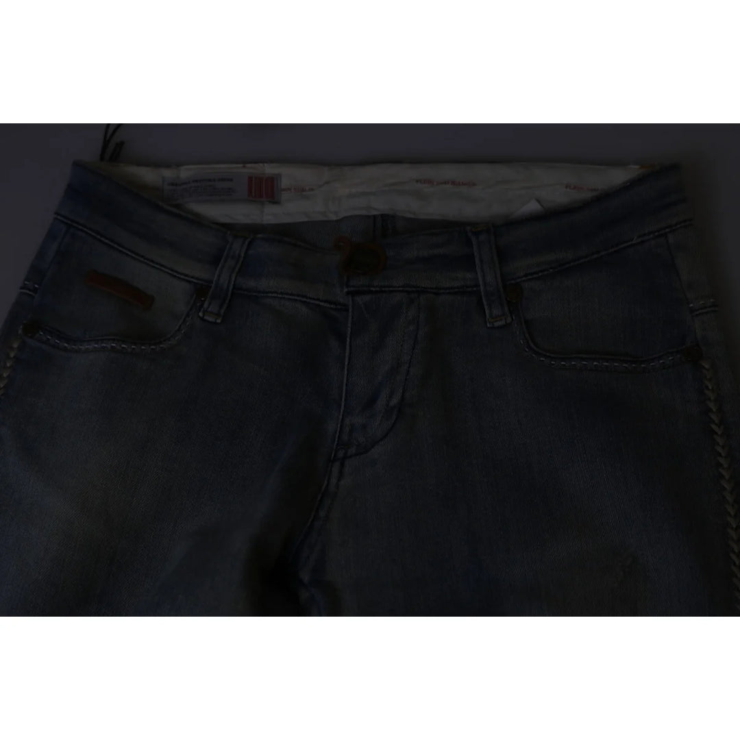 PLEIN SUD Light Blue Washed Mid Waist Skinny Denim Jeans