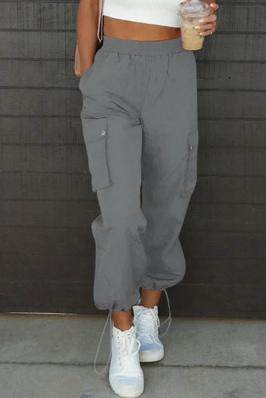 Luxurious Pocketed Opaque Clothing Top in Polyamide Blend bottoms Trendsi
