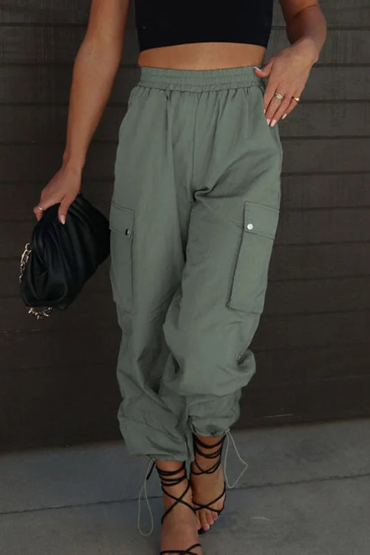 Luxurious Pocketed Opaque Clothing Top in Polyamide Blend bottoms Trendsi