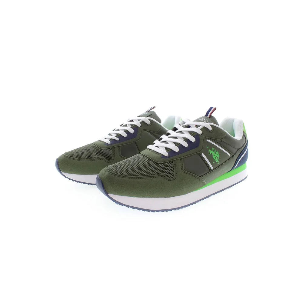Polo Assn Green Polyester Men Sneaker Bold Style Athletic Edge U.S. POLO ASSN.