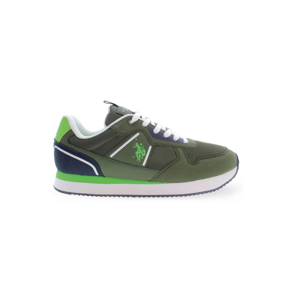 Polo Assn Green Polyester Men Sneaker Bold Style Athletic Edge U.S. POLO ASSN.