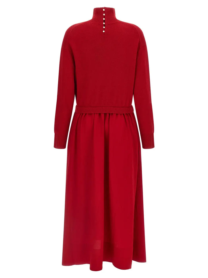 Polo Ralph Lauren Red Wool Long Dress