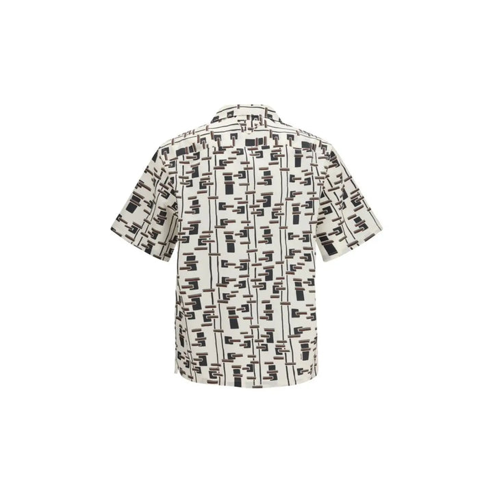 Prada Beige Cotton Pattern Shirt