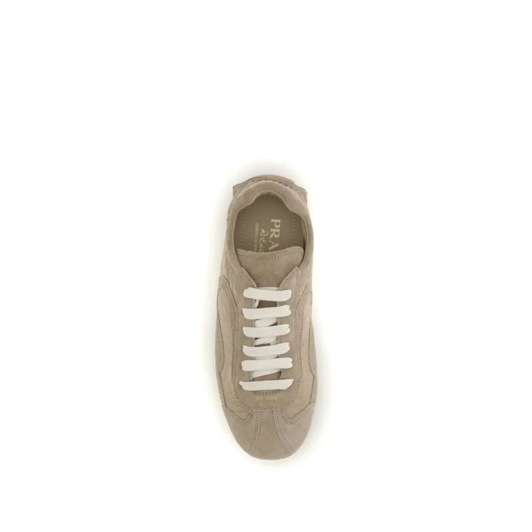 Prada Beige Lamb Ovis Aries Athletic Sneakers