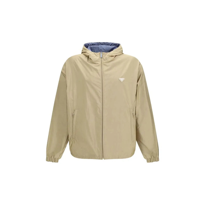 Prada Beige Recycled Polyamide Shell Jacket