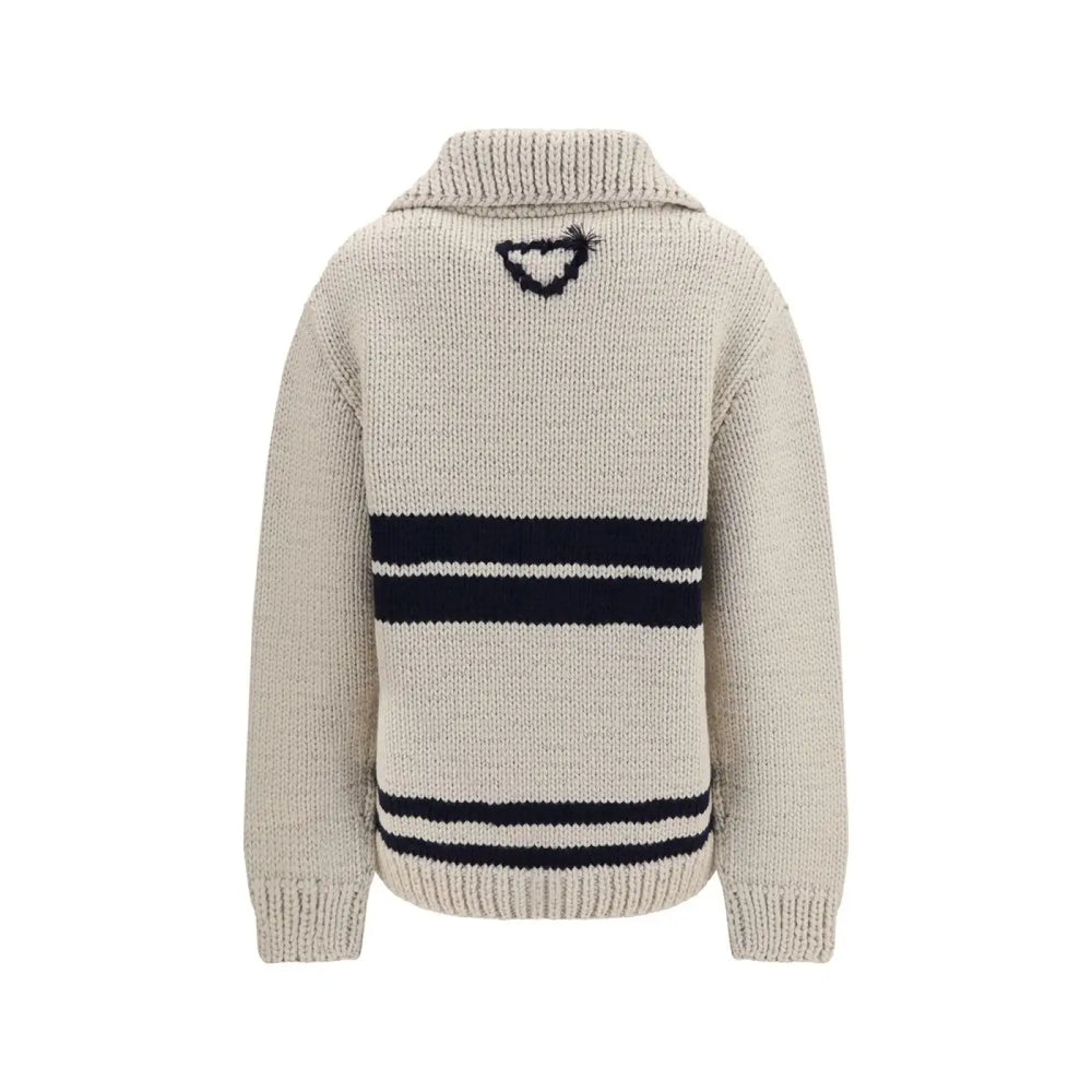Prada Beige Wool Oves Aries Cardigan