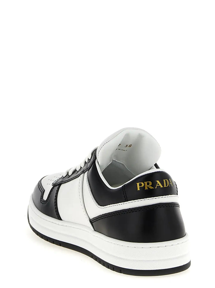 Prada Bicolor Calfskin Low Top Sneakers