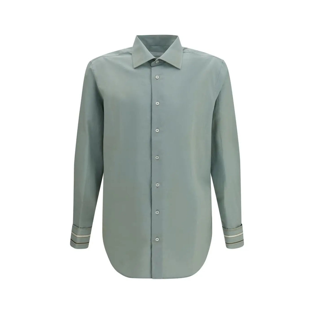 Prada Bicolor Cotton Dress Shirt