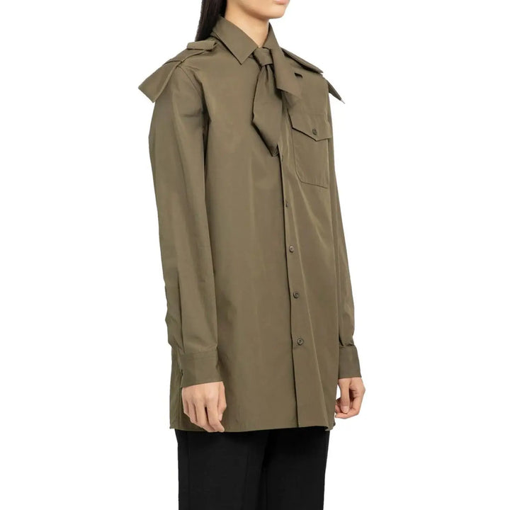 Prada Bicolor Cotton Dress Shirt