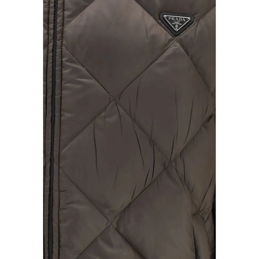 Prada Bicolor Recycled Polyester Full-length Jacket
