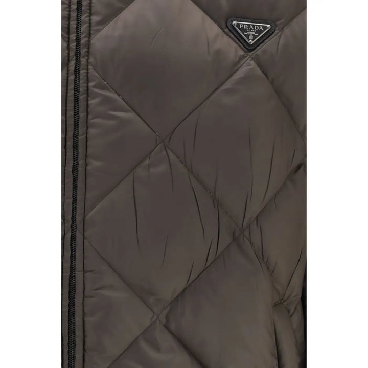 Prada Bicolor Recycled Polyester Full-length Jacket
