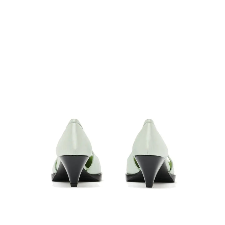Prada Bicolor Silk Mid Heel Pumps