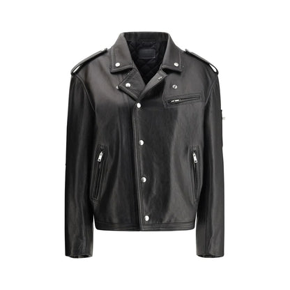 Prada Biker Leather Jacket Bold Sophistication for Modern Style