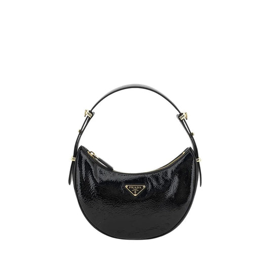 Prada Black Calf Leather Bos Taurus Shoulder Bag