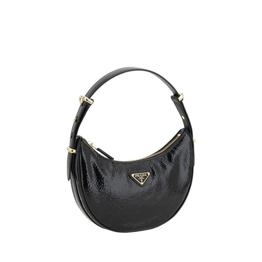 Prada Black Calf Leather Bos Taurus Shoulder Bag