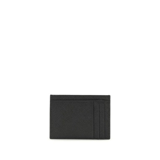 Prada Black Calf Leather Bos Taurus Wallet